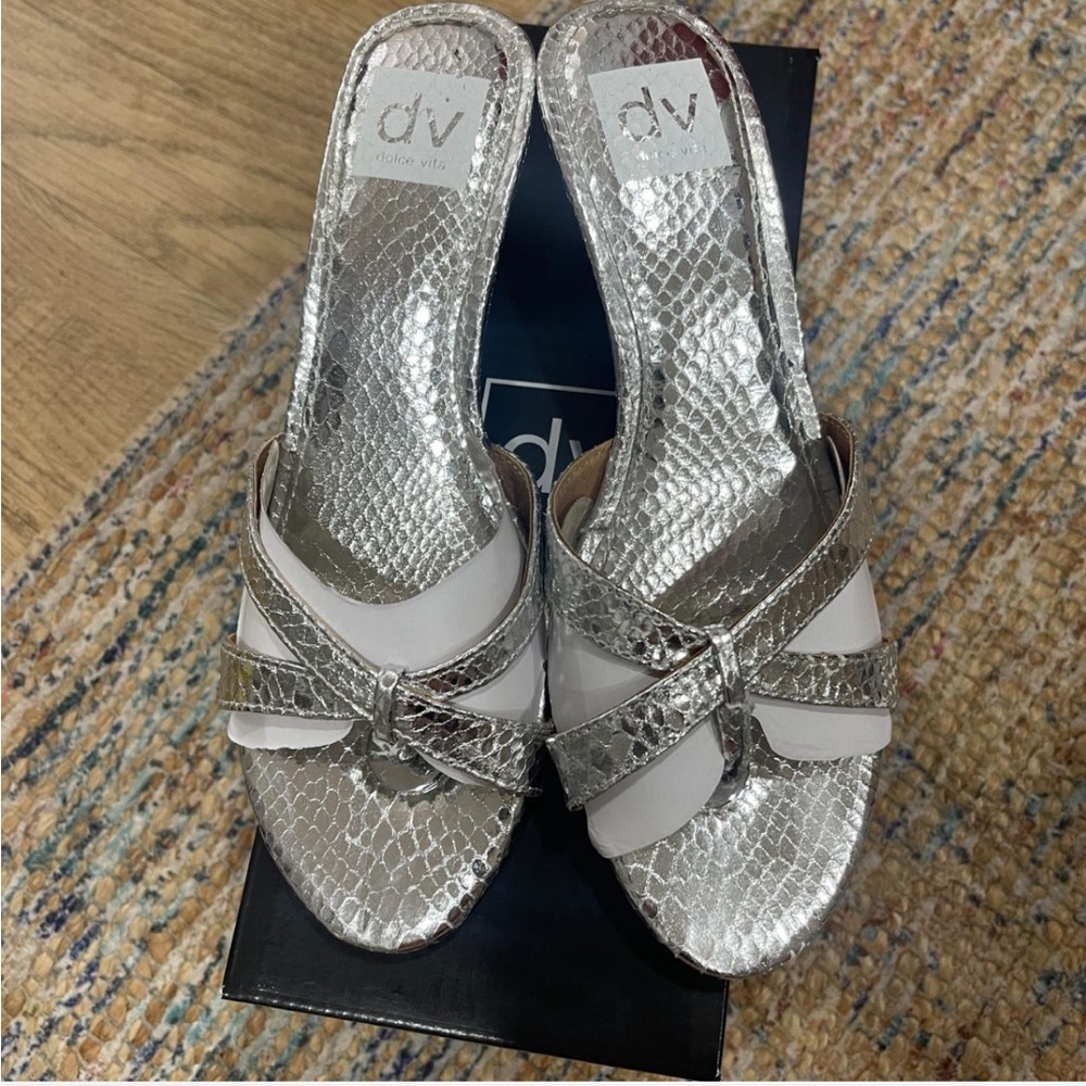 Dolce Vita Davino Silver Kitten Heel